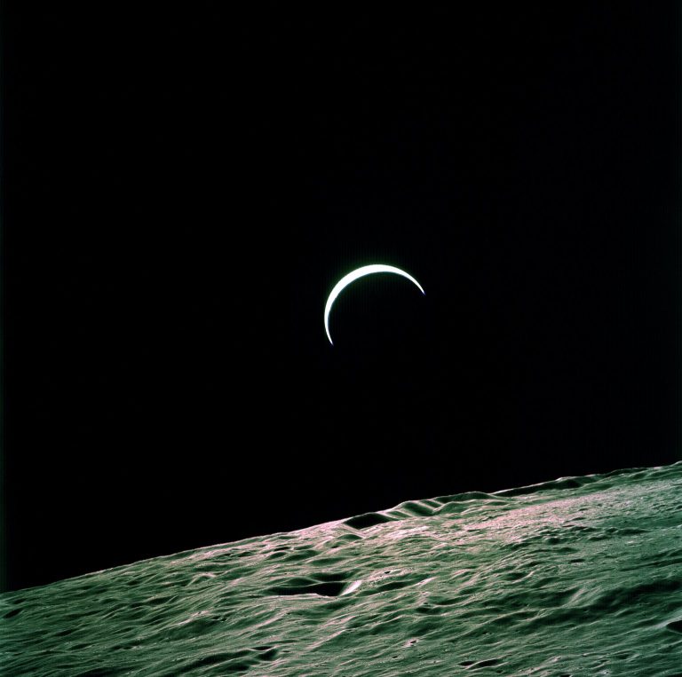 Apollo 15 Catches Earth on the Horizon