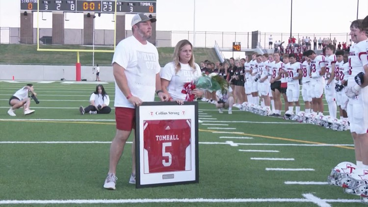 #CollinsStrong  Tomball HS honors memory of teammate