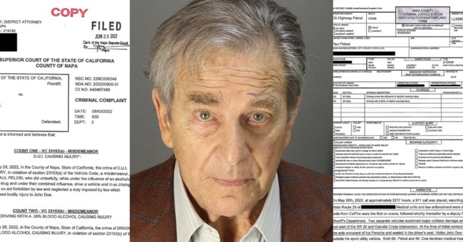 Drunk Driver Paul Pelosi Sentenced to a Slap on His Pampered Wrist