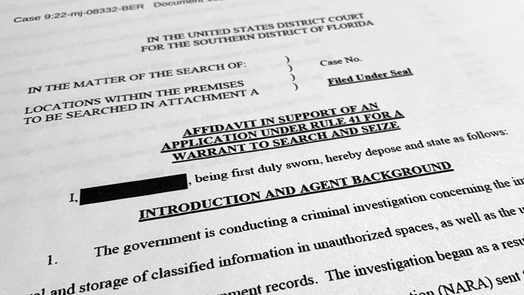 DOJ releases redacted affidavit justifying Mar-a-Lago search by FBI