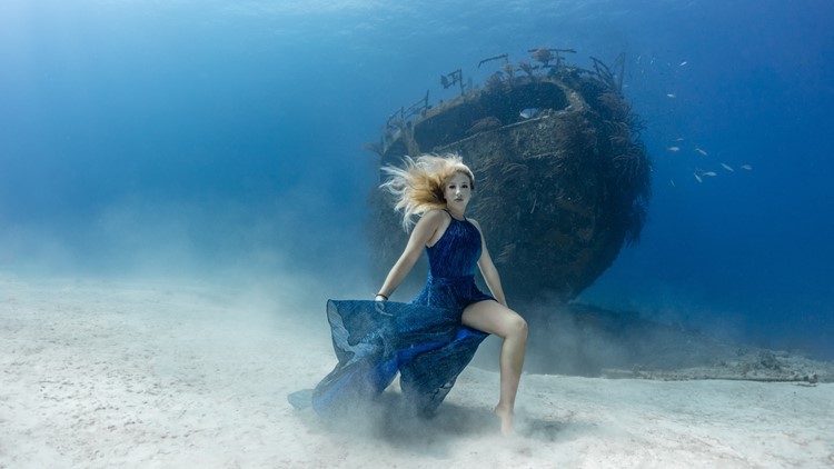 Mermaid or First Coast News meteorologist? A shipwreck photoshoot 80-feet down