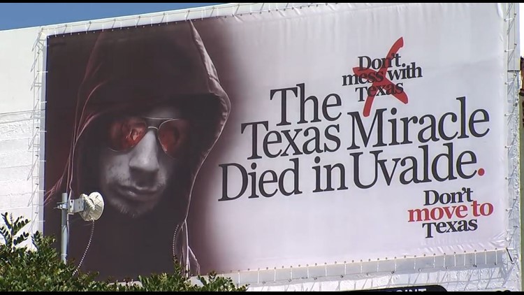 Grabbing attention and disgust: New California billboards point to Uvalde mass shooting as a reason not to move to Texas