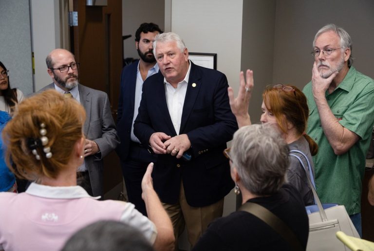 Boisterous agitators disrupt Hays County election machine test, badger Texas secretary of state