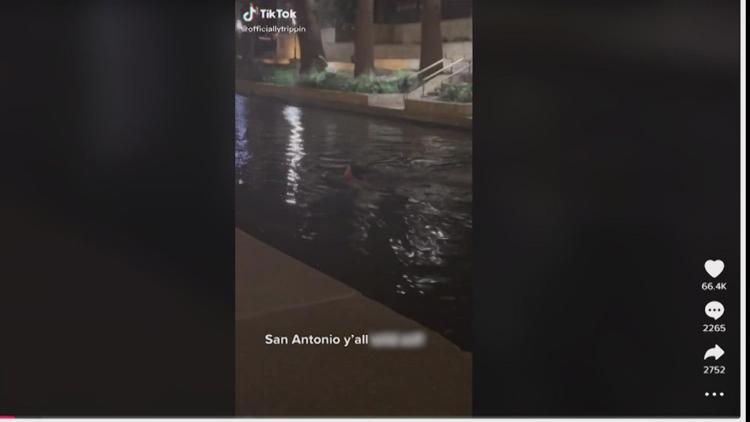 Woman seen in viral video swimming in the San Antonio River Walk