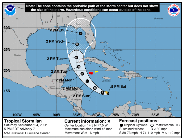 Tropical Storm Ian threatens the Caribbean and Florida with hurricane conditions