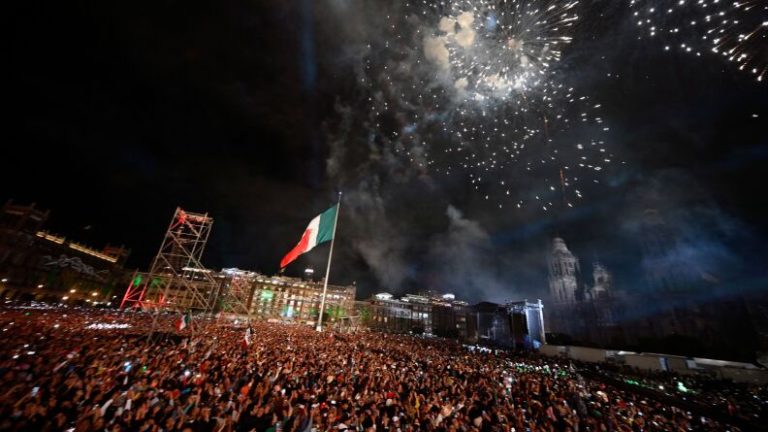 Mexico City’s bells ring for Independence Day, in a massive celebration