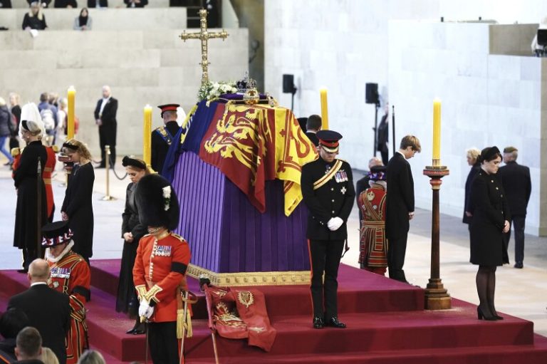 All of Queen Elizabeth II’s grandchildren hold a silent vigil by her coffin