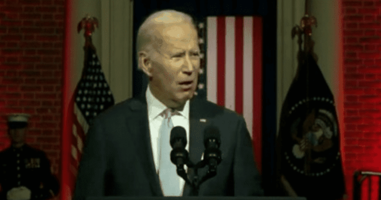 Joe Biden Crosses Lines in Grotesque National Address, Heckler Spoils His Party