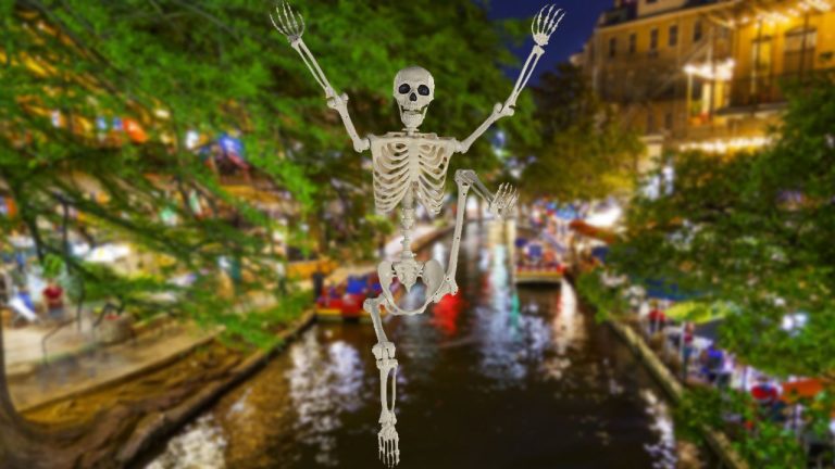 Life-size skeletons will be hidden around San Antonio for Party City scavenger haunt