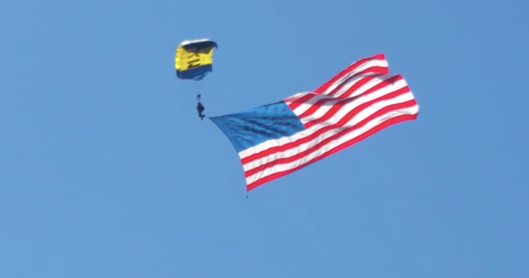 WATCH: 6 Years Ago Today on 9/11, My Son (Navy SEAL) Parachuted Into Arrowhead Stadium With the US Flag