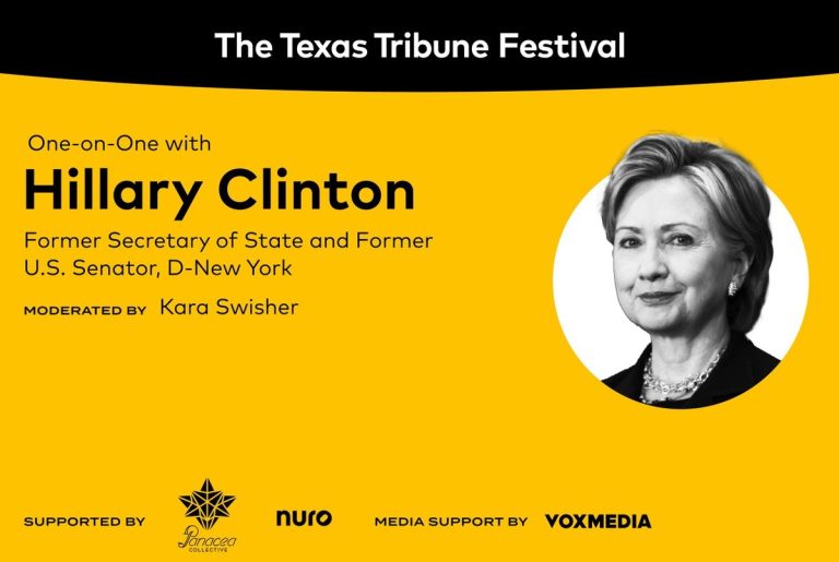 Watch Hillary Clinton speak at the 2022 Texas Tribune Festival