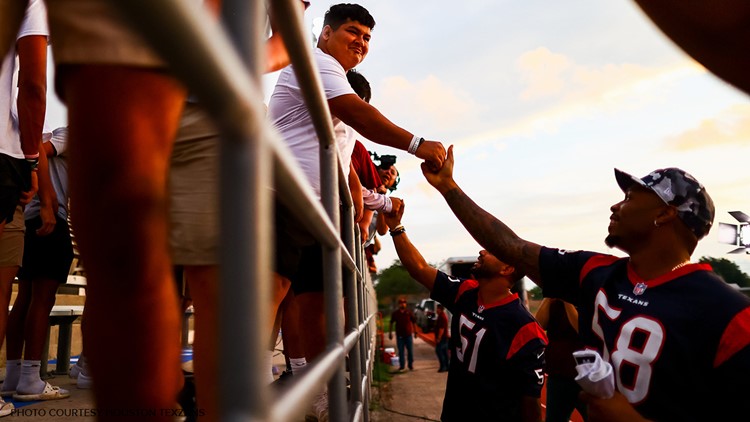 Texans players and head coach surprise Uvalde football team