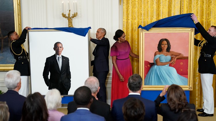 Here they are: Obamas unveil their White House portraits