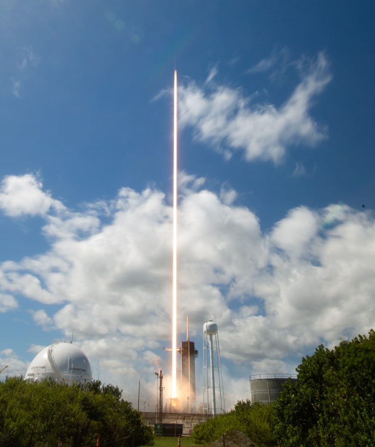 NASA’s SpaceX Crew-5 Mission Casts Long Exposure Light Beam