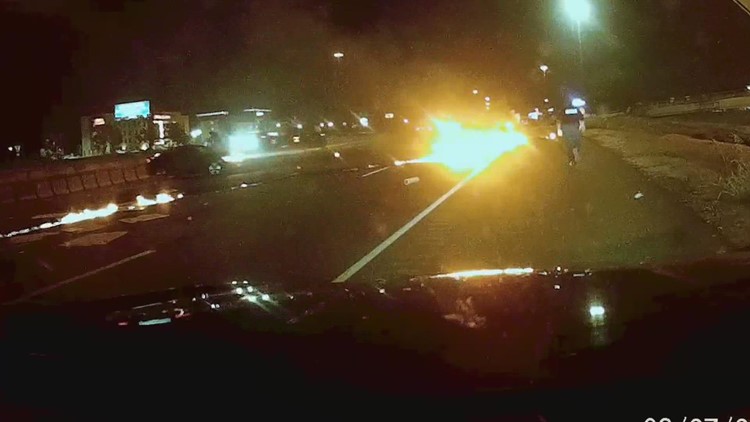 Off-duty officer shares dashcam video of fiery rescue in Dallas