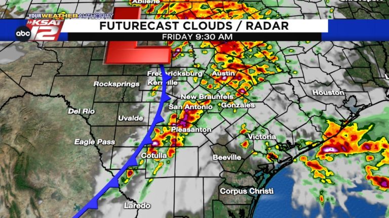 Rain and storms headed east Friday morning