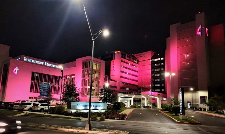 Methodist Hospital glows pink for Breast Cancer Awareness Month