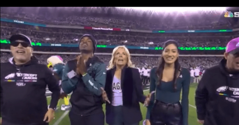 Jill Biden Gets Mercilessly Booed at Eagles Game During Coin Toss