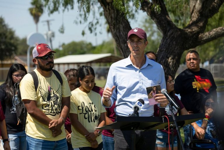 35 family members of Uvalde shooting victims throw their support behind Beto O’Rourke ahead of debate