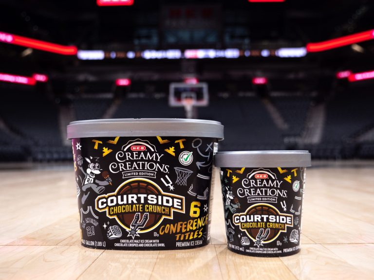 H-E-B celebrates the Spurs’ 50th anniversary with a limited-edition ice cream