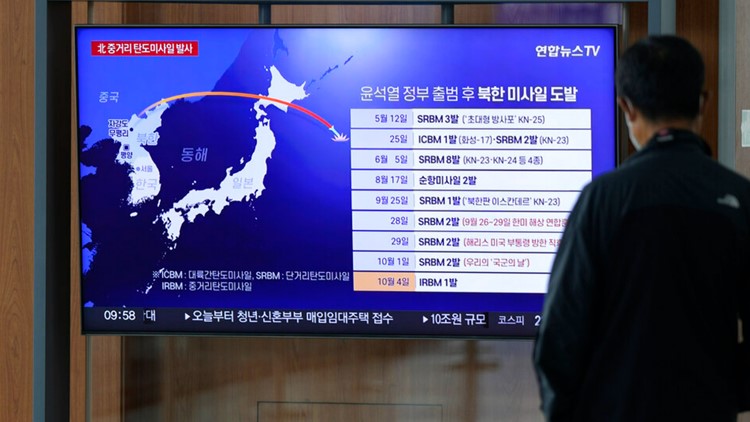 North Korea sends missile soaring over Japan in escalation