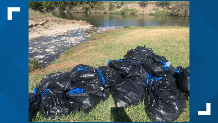 Dozens of hand sanitizer bottles found floating in Trinity River after fire at Fort Worth warehouse, officials say