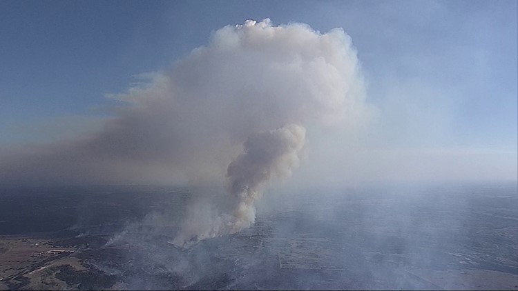 Over 1,800 acres have burned as crews work on large grass fire in Palo Pinto County