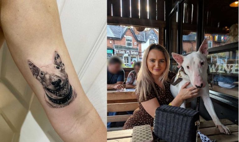 Heartbroken Pet Owner Gets Tattoo of Beloved Pooch Who Died – Using Ink Mixed with His Ashes