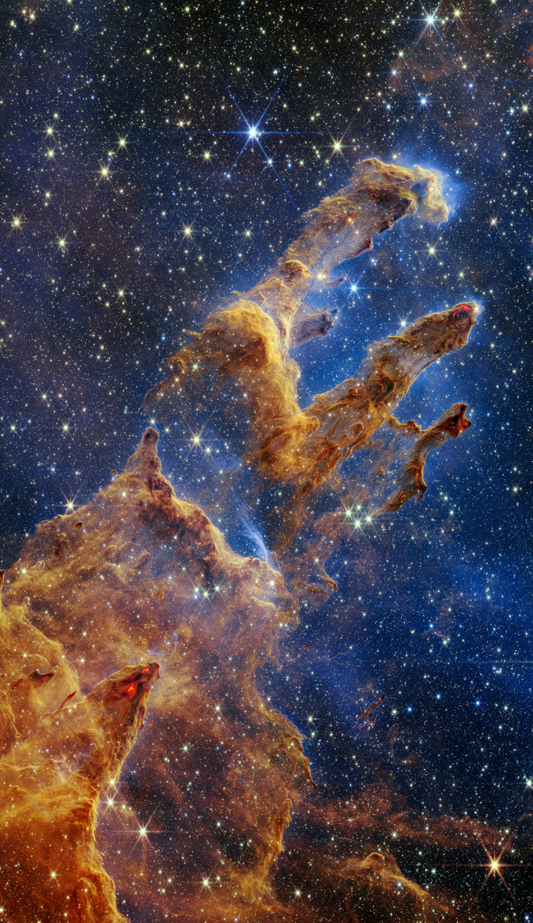 Webb Reveals New Details in Pillars of Creation