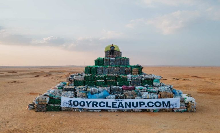 Pyramid Made of 20 Tons of Plastic From Nile River Sparks Plan to Fund Massive Clean-ups