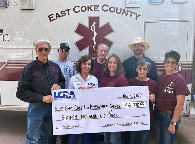 LCRA awards $16,000 grant to ambulance service in Coke County