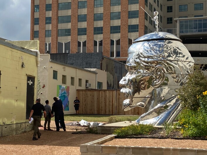 San Antonio law enforcement, FBI investigate explosion underneath statue next to TPR’s headquarters