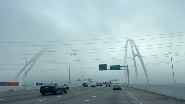 Eerie photos show fog completely covering downtown Dallas