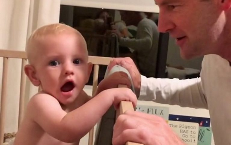 Watch the Cute Moment a Baby Became Baffled After Dad Shaved His Beard and Played Peek-a-Boo