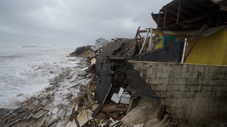 Tropical Storm Nicole topples beachfront homes into ocean