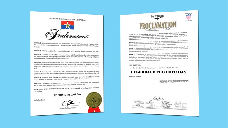 Dallas, Fort Worth mayors proclaim National Adoption Day as ‘Celebrate the Love Day’