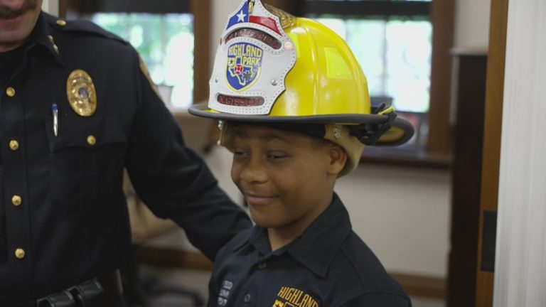 North Texas 8-year-old swears in as an honorary firefighter