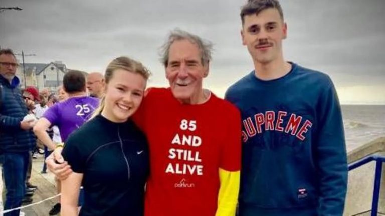 He Raced Against Great-Grandson During his 85th Birthday Event for Viral Community Running Club