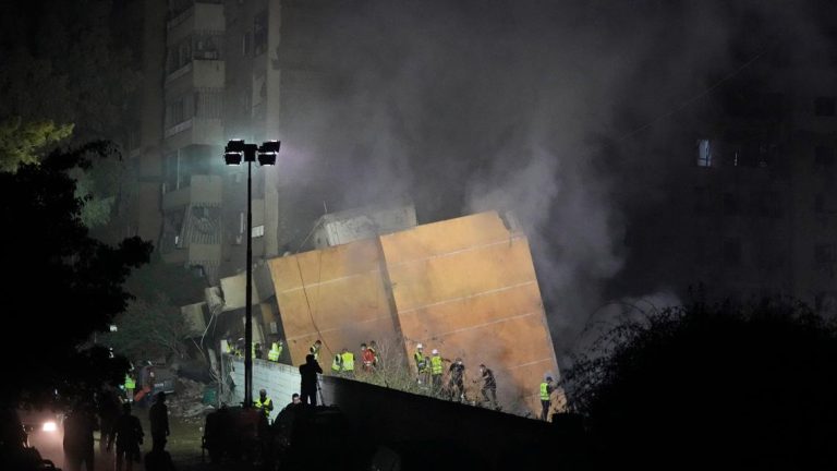 Israel says it struck Hezbollah’s headquarters in a huge blast that killed at least 2 people