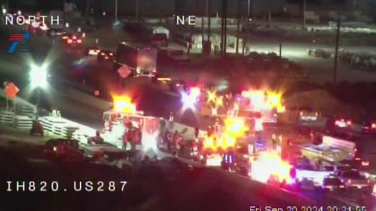 Portion of Northbound Loop 820 closed in East Fort Worth following crash