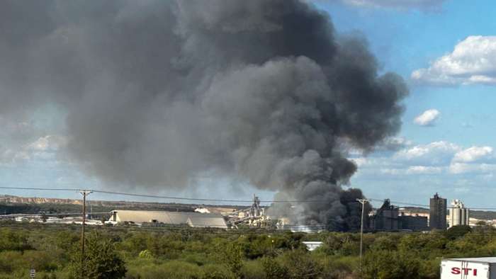 Clouds of black smoke seen from property in New Braunfels