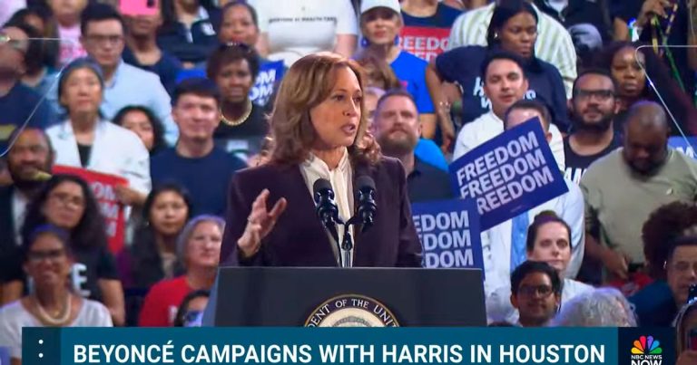 Harris booed at Texas rally as ‘gate-crashing’ crowd-members escorted away