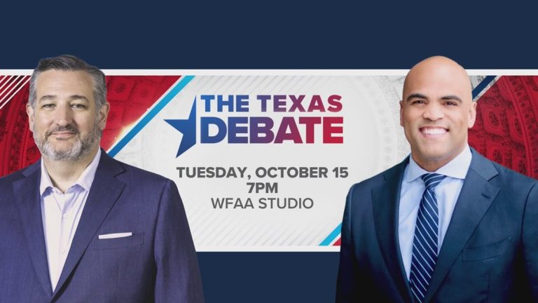 Who are the moderators of the Ted Cruz, Colin Allred debate?