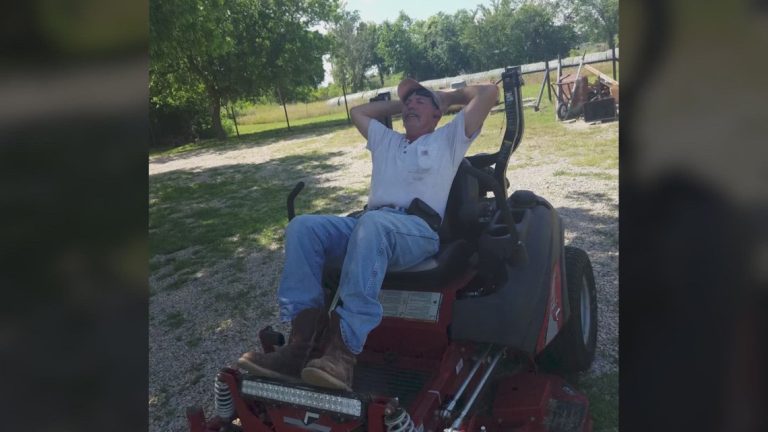 North Texas man hit by car while mowing neighbor’s lawn