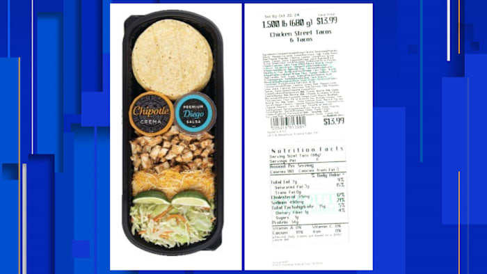 Recall issued for street taco meal kit sold at Sprouts Farmers Market