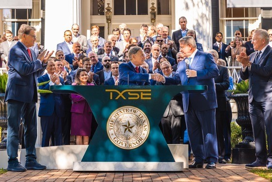 Governor Abbott Celebrates Texas Stock Exchange At Governor’s Mansion