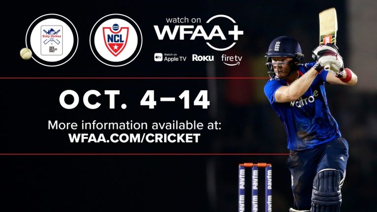 WFAA+ is the exclusive streaming partner for the National Cricket League’s 2024 Sixty Strikes Tournament