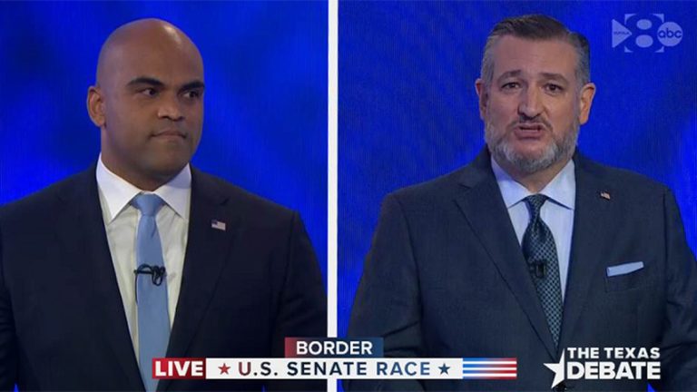 Who do Texans think won the Cruz-Allred debate?