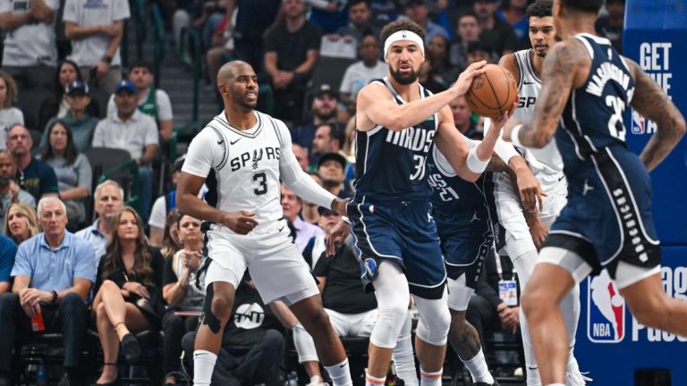 Doncic scores 28, Thompson adds 22 in Dallas debut as Mavs top Spurs 120-109