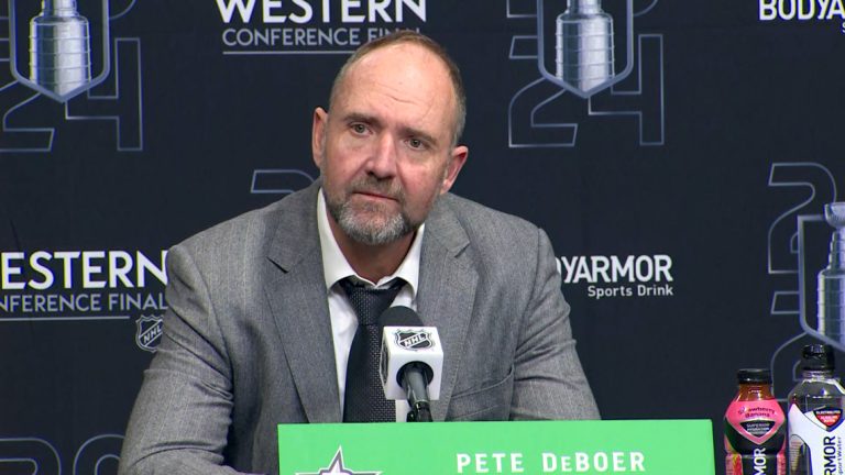 Dallas Stars coach Pete DeBoer back after having an appendectomy during training camp